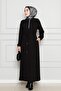 Tune Waist Zipper Pocket Dress-Black - 3