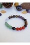 Natural Stone Student Success Bracelet-Onyx-Aventurine-Quartz-Aquamarine-Eye-Amatist-Agate Stone - 5