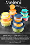 Set of 4 Round Food Storage Containers - Organizer Organizer Food Container 4X1200Ml Navy Blue - 5