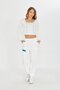White Modal Jogger with Blue Stitch Detail