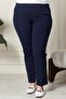 Plus Size Navy Blue Skinny Leg Trousers - 6