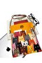 Hanging - Book / Tablet / Ebook Bag - Detachable Strap (Cats, Yellow) - 2
