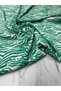 Green Zebra Pattern Dress Shirt Fabric Tivil Satin Fabric Our Product Is Sold in Pieces 1 Piece 1 Meter