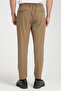 Men's Elastic Waist Thick Stamp Look Casual Pants - 5
