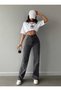 Milano Smoked Power Lycra Super High Waist Loose Jeans Palazzo Pants
