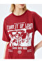 Slogan Printed Crew Neck Short Sleeve Comfortable Fit T-Shirt - 5