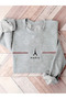 Paris Printed Unisex Oversize Crew Neck Sweatshirt - 2