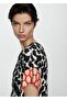 Blouse with Print with Contrast Details - 5