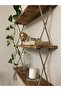 Generic Brands Wooden Decorative 3-Rope Shelf - 3