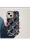 Apple iPhone 15 Soft Silicone Case Shockproof Cover Black Diamond with Gold Stripes.