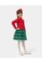 Girl's Bow Detailed New Year's New Year's Christmas Cotton Dress - 4