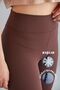 Women's Brown Fleece Inside, Elastic, Raised, Ribbed, Combining Interlock Winter Knitted Tights