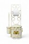 Vintage Design Toilet Kit, Toilet Brush and Trash Can, Set 57X28X22Cm, Trash Can 23cm Diameter - 2