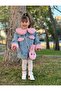 Girl's Denim Coat with Bag Gift and Fur Inside - 4