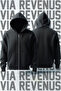 Unisex 2-Piece Black and White Color Zippered 3 Thread Hooded Sweatshirt - 3