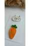 Cute Rabbit & Carrot Model 2-Piece Hairless Baby Hairpin Clip Newborn Hairpin Baby Gift