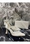 Women's Pearl 7 cm Evening Dress Shoes and Bag Combination - 2