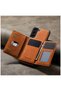 Samsung Galaxy S23 Compatible Case Zebana 2in1 Elite Class Leather Case with Wallet Brown - 3