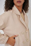    9117 Double Breasted Collar Crop Jacket - Beige - 5