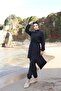 Hijab Adjustable Waist Elastic Modest Swimsuit 4-Piece Set with Bag and Bonnet Black - 6