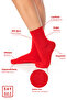 Bamboo Women's Elasticless Red Seamless Premium Socks 3-Pack / Non-Marking / Non-Tightening Socks - 2