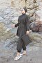 Atlas Elastic Waist Modest Hijab Swimsuit 4-Piece Set with Bag and Bonnet Khaki - 3