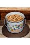 Enameled Potato Onion Bucket Bakraç Yogurt Pot Colorful Patterned 20cm - 2