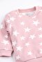 Star Patterned Seasonal Baby Girl Set Top and Bottom Sweat Set - 3