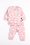 Star Patterned Seasonal Baby Girl Set Top and Bottom Sweat Set - 7