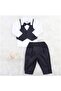 Miniropa Plain Black Bow Tie Vest 3-Piece Baby Set - 3