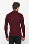 Men's Half Fisherman Knitwear Claret Red