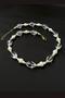 Crystal Glass Design Necklace with Glass Pearls