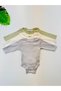 3-Piece 100% Cotton Stretchy Long Sleeve Camisole Baby Body Pants Set - 3