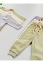 3-Piece 100% Cotton Stretchy Long Sleeve Camisole Baby Body Pants Set - 2