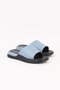 Women's Baby Blue Honeycomb Flat Sole Slippers - 3