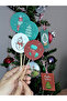 New Year's Cupcake Decorations, 12-Piece New Year's Toothpick Ornament and 6-Piece Table Card, Large Cupcake Ornament Toothpick - 2