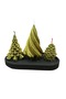 Christmas Pine Tree Candle and Tray Combination Set - 2