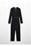 Belted Wrap Cut Jumpsuit - 3