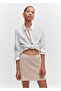 Semi-Transparent Knitwear Mini Skirt