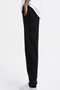 Men's Black Knitted Leg Rubber Sweatpants - 2