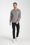 Crew Neck Embroidered Oversize Raster Basic Men's Sweatshirt