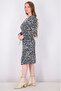 Women Printed Wrap Dress, Black - 2