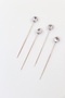 4-Piece Diamond Stone White Scarf Pin. Scarf Pin. Shawl Pin. Turban Pin. Headscarf Pin - 6