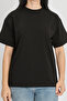 LONDON BASKILI  SİYAH OVERSIZE - 2