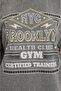 BROOKLYN BASKILI GRİ MELANJ OVERSİZE