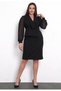 Women's Plus Size Double Breasted Neckline Crystal Stone Detail Front Piece Sleeve Chiffon Design Stretchy Woven Evening Dress Gown - 5