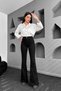 Olien Women's High Waist Lycra Jeans Trousers with Spanish Leg - 3