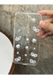 Apple iPhone 15 Pro Max Compatible Pearl Heart Bow Transparent Case Glitter Shockproof Cover - 5