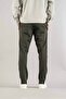 Men's Slim Fit Cut Jogger Pants Khaki - 3