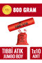 Medical Waste Garbage Bag Jumbo Size 800 Gr 80X110 Garbage Bag (1 Roll 10 Pieces) - 2